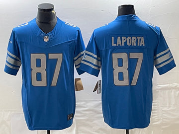 Sam LaPorta Detroit Lions blue FUSE jersey