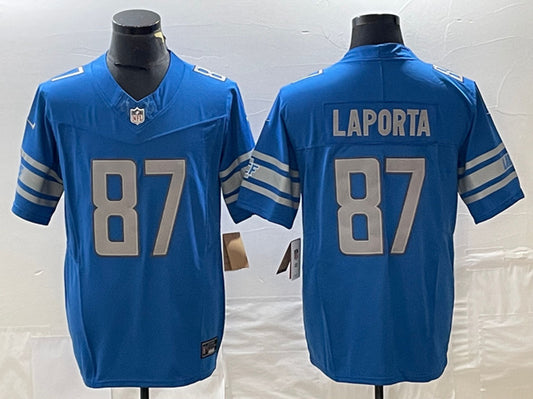 Detroit Lions #87 Sam LaPorta Blue 2023 FUSE Jersey