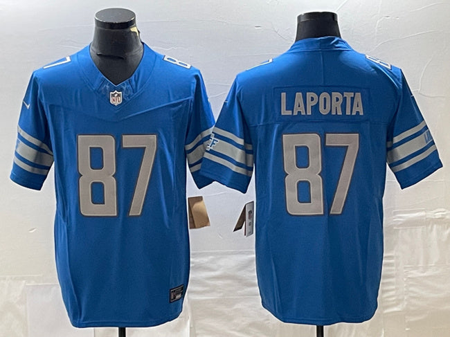 Sam LaPorta Detroit Lions blue FUSE jersey