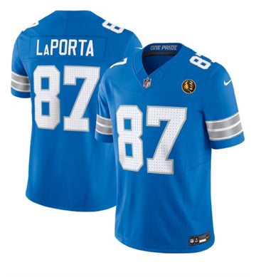 Sam LaPorta Detroit Lions blue FUSE jersey