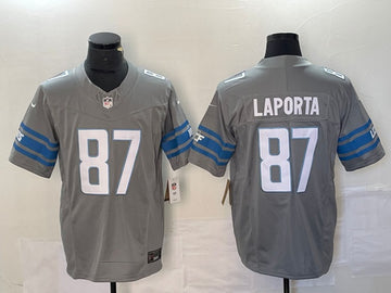 Sam LaPorta Detroit Lions gray FUSE jersey