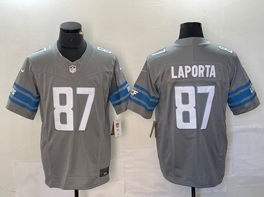Detroit Lions #87 Sam LaPorta Gray 2023 FUSE Jersey