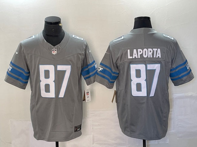 Sam LaPorta Detroit Lions gray FUSE jersey