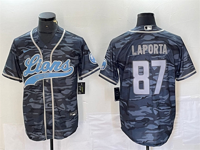 Sam LaPorta Detroit Lions gray Camo jersey