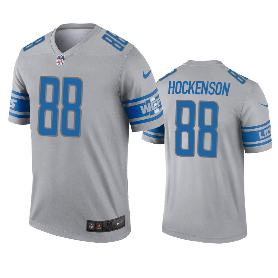 TJ Hockenson Detroit Lions gray Inverted Legend jersey