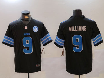 Jameson Williams Detroit Lions black FUSE jersey