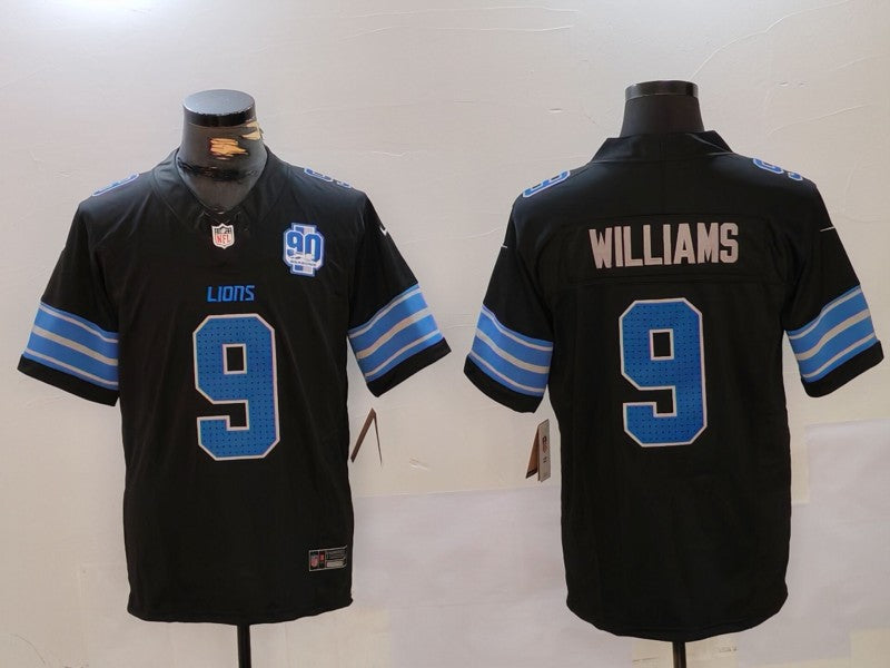 Jameson Williams Detroit Lions black FUSE jersey