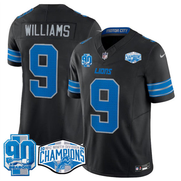 Jameson Williams Detroit Lions black FUSE jersey