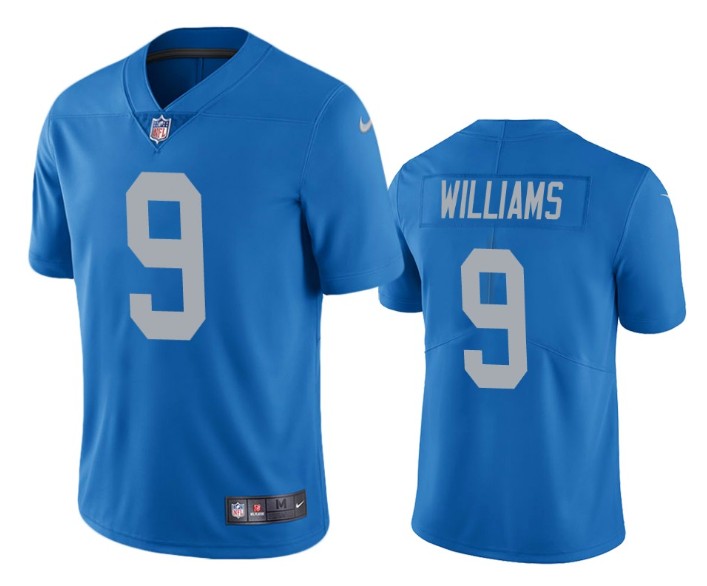 Jameson Williams Detroit Lions blue jersey