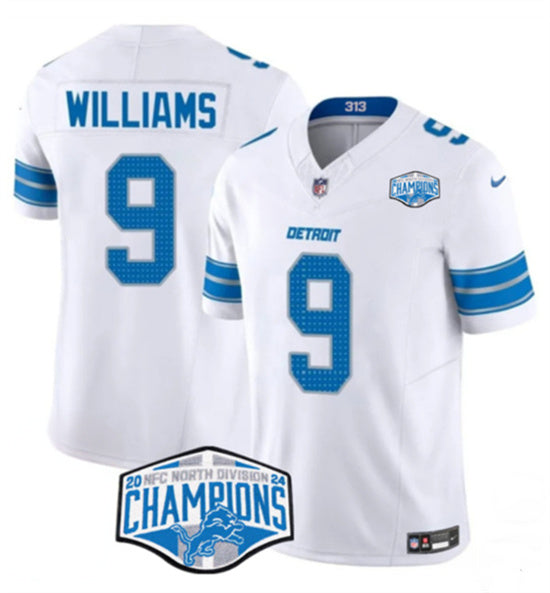 Jameson Williams Detroit Lions white FUSE jersey