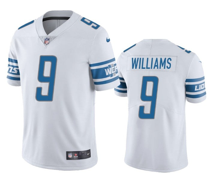 Jameson Williams Detroit Lions white jersey