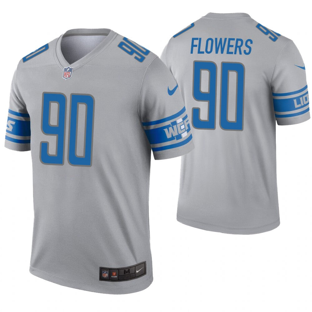 Trey Flowers Detroit Lions gray Inverted Legend jersey