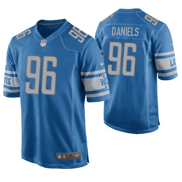 Mike Daniels Detroit Lions blue jersey