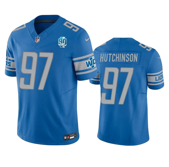 Aidan Hutchinson Detroit Lions blue FUSE jersey