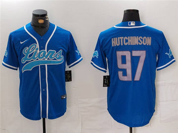 Aidan Hutchinson Detroit Lions blue jersey