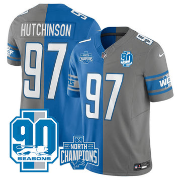 Aidan Hutchinson Detroit Lions blue-gray FUSE jersey