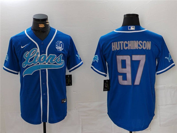 Aidan Hutchinson Detroit Lions blue jersey