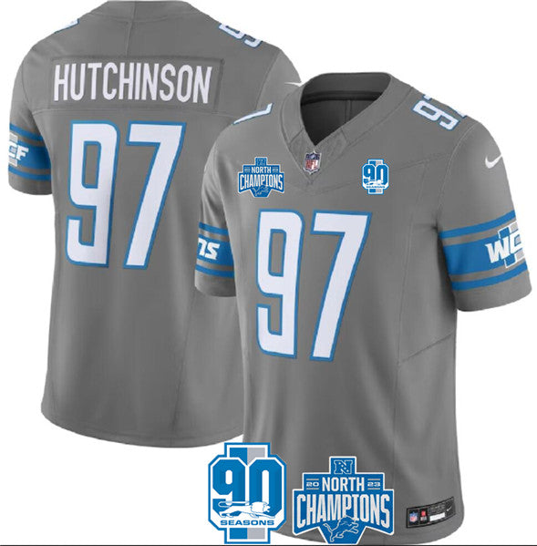 Aidan Hutchinson Detroit Lions gray jersey