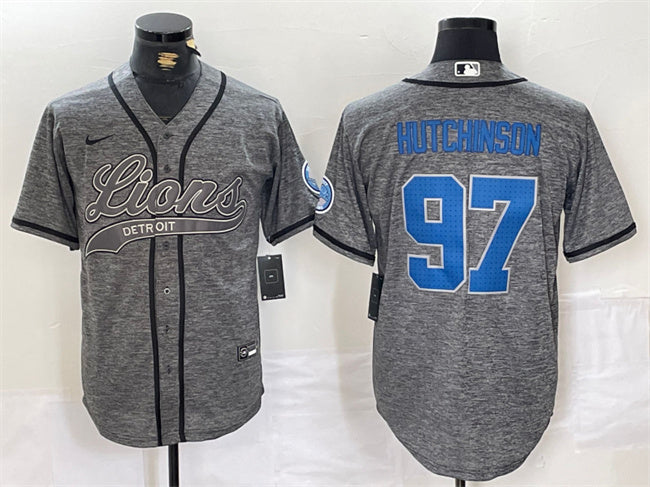 Aidan Hutchinson Detroit Lions gray jersey