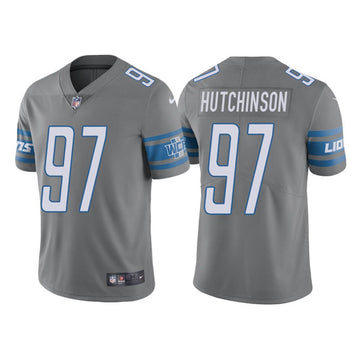Aidan Hutchinson Detroit Lions gray jersey