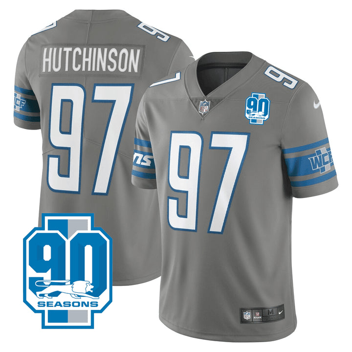 Aidan Hutchinson Detroit Lions grey jersey