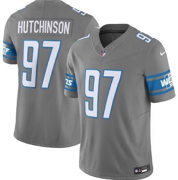 Aidan Hutchinson Detroit Lions grey FUSE jersey