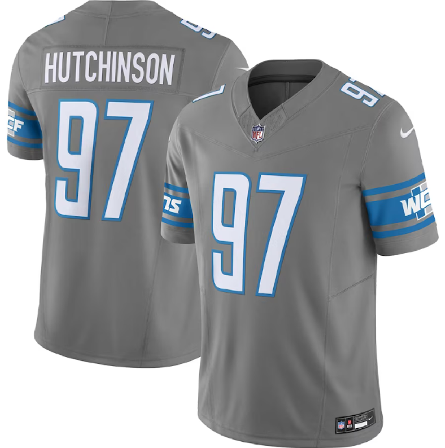 Aidan Hutchinson Detroit Lions grey FUSE jersey
