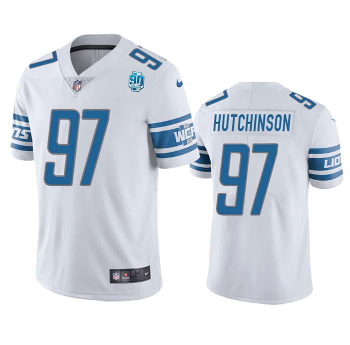 Aidan Hutchinson Detroit Lions white jersey