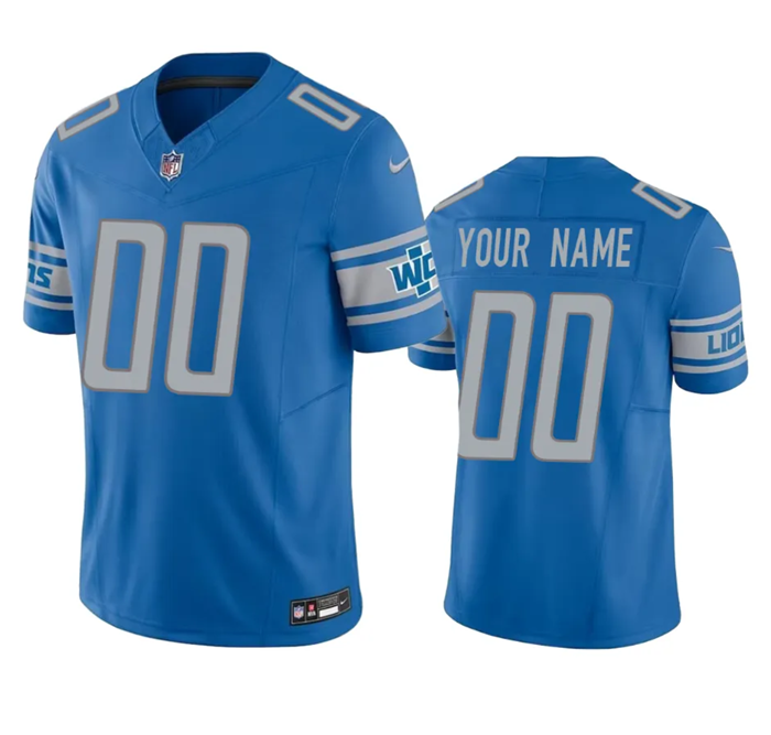 Custom Detroit Lions blue FUSE jersey