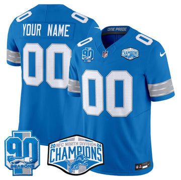 Custom Detroit Lions blue FUSE jersey