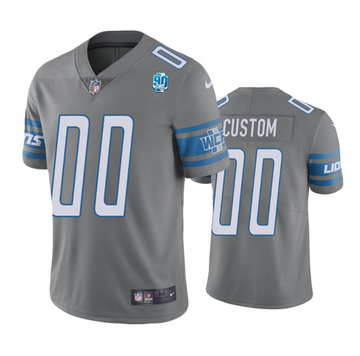 Custom Detroit Lions gray FUSE jersey