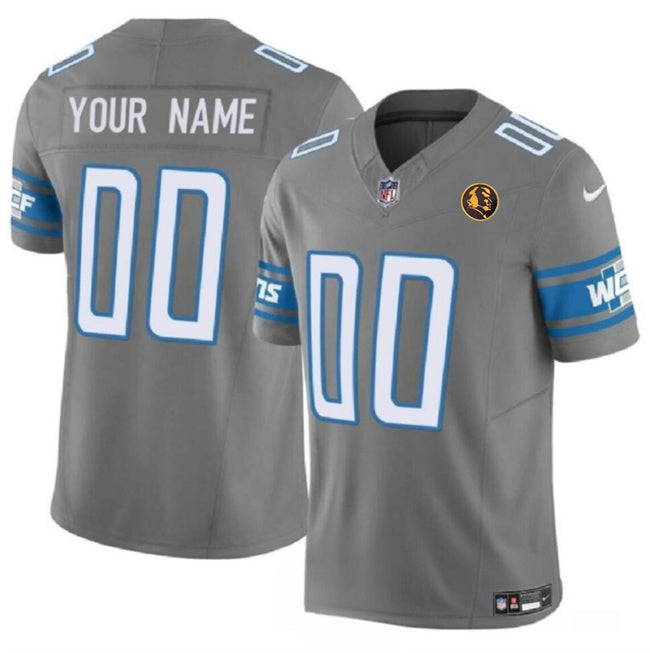 Custom Detroit Lions gray FUSE jersey