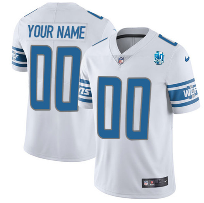Custom Detroit Lions white FUSE jersey