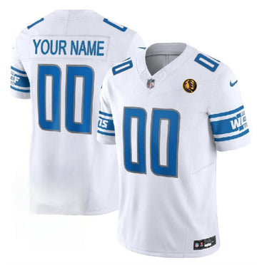Custom Detroit Lions white FUSE jersey