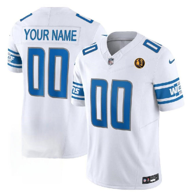 Custom Detroit Lions white FUSE jersey