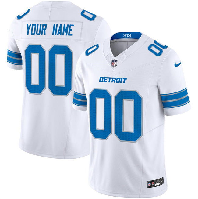 Custom Detroit Lions white FUSE jersey