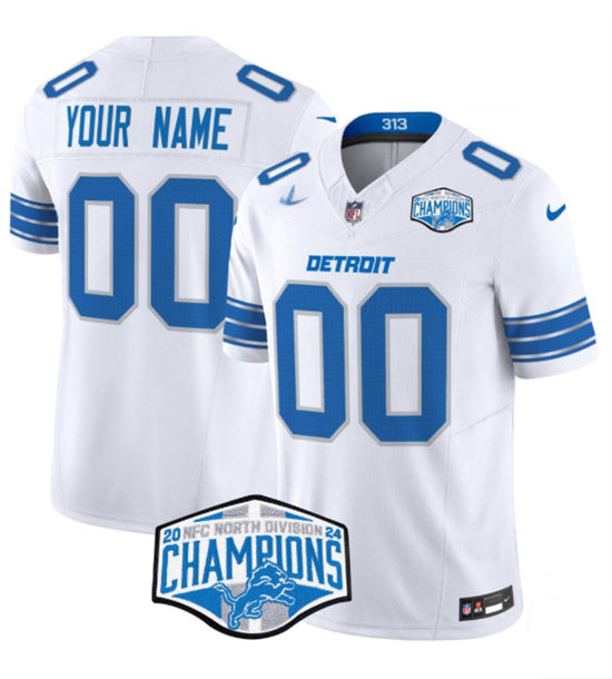 Custom Detroit Lions white FUSE jersey
