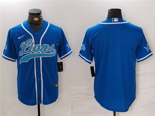 Custom Detroit Lions blue jersey