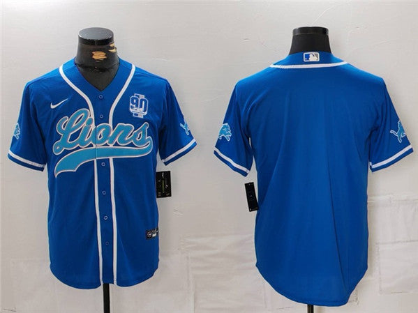 Custom Detroit Lions blue jersey
