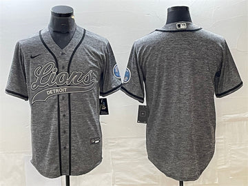 Custom Detroit Lions gray jersey