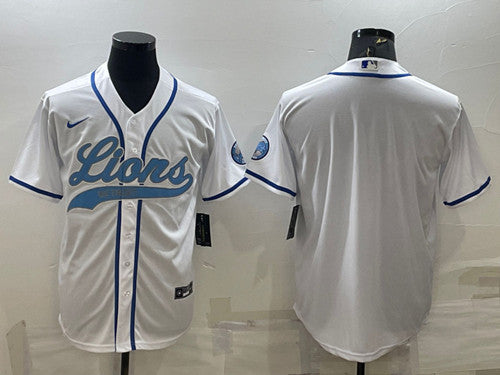 Custom Detroit Lions white jersey