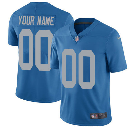 Custom Detroit Lions blue Alternate jersey