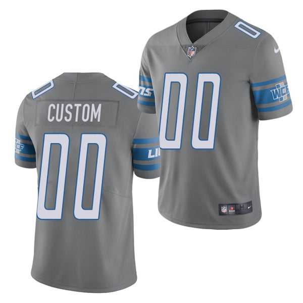 Custom Detroit Lions gray jersey