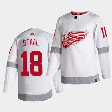 Marc Staal Detroit Red Wings white Reverse Retro jersey