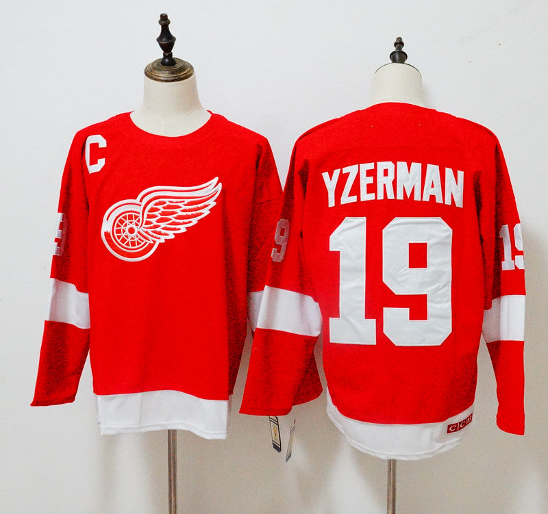 Steve Yzerman Detroit Red Wings red Throwback jersey