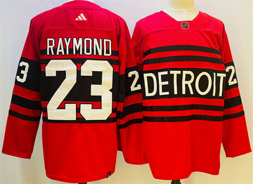 Lucas Raymond Detroit Red Wings red Reverse Retro jersey