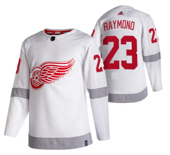 Lucas Raymond Detroit Red Wings white Reverse Retro jersey