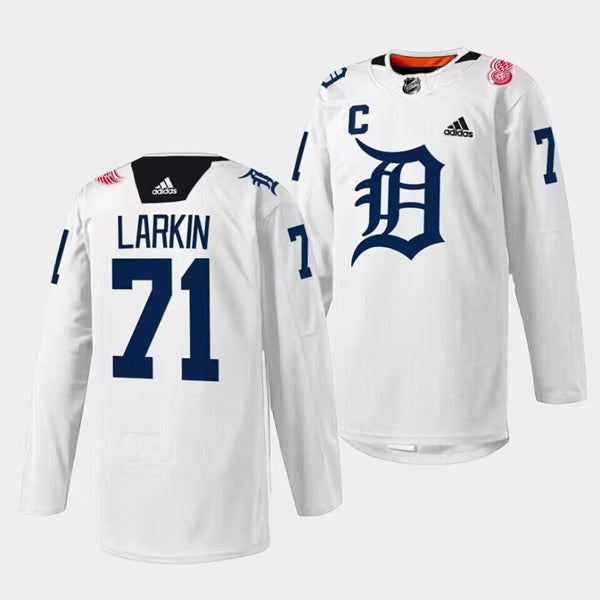 Dylan Larkin Detroit Red Wings white jersey
