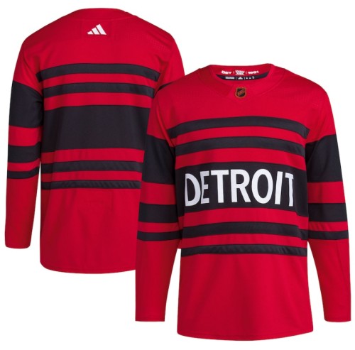 Custom Detroit Red Wings red Reverse Retro jersey