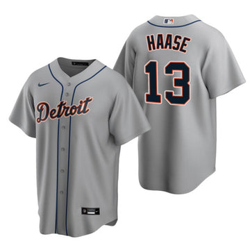 Eric Haase Detroit Tigers gray jersey